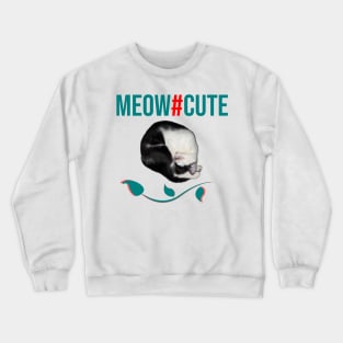 Meow cute baby cat sleep Crewneck Sweatshirt